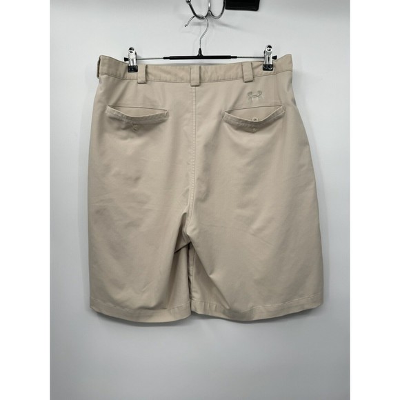 UNDER ARMOUR‎ Men’s Beige Shorts Flat Front  Size 36 - Picture 5 of 6